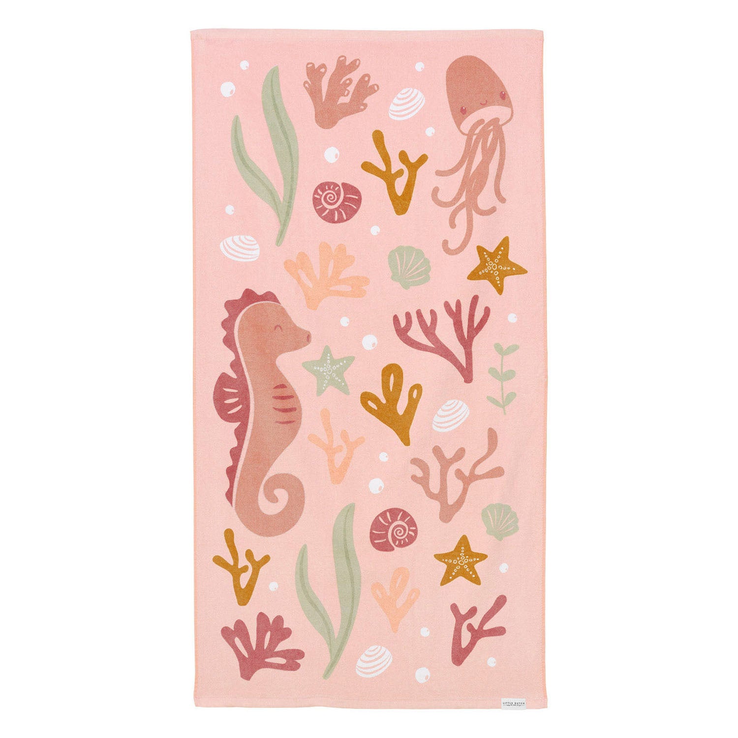 Petite serviette de bain hollandaise Ocean rêve rose