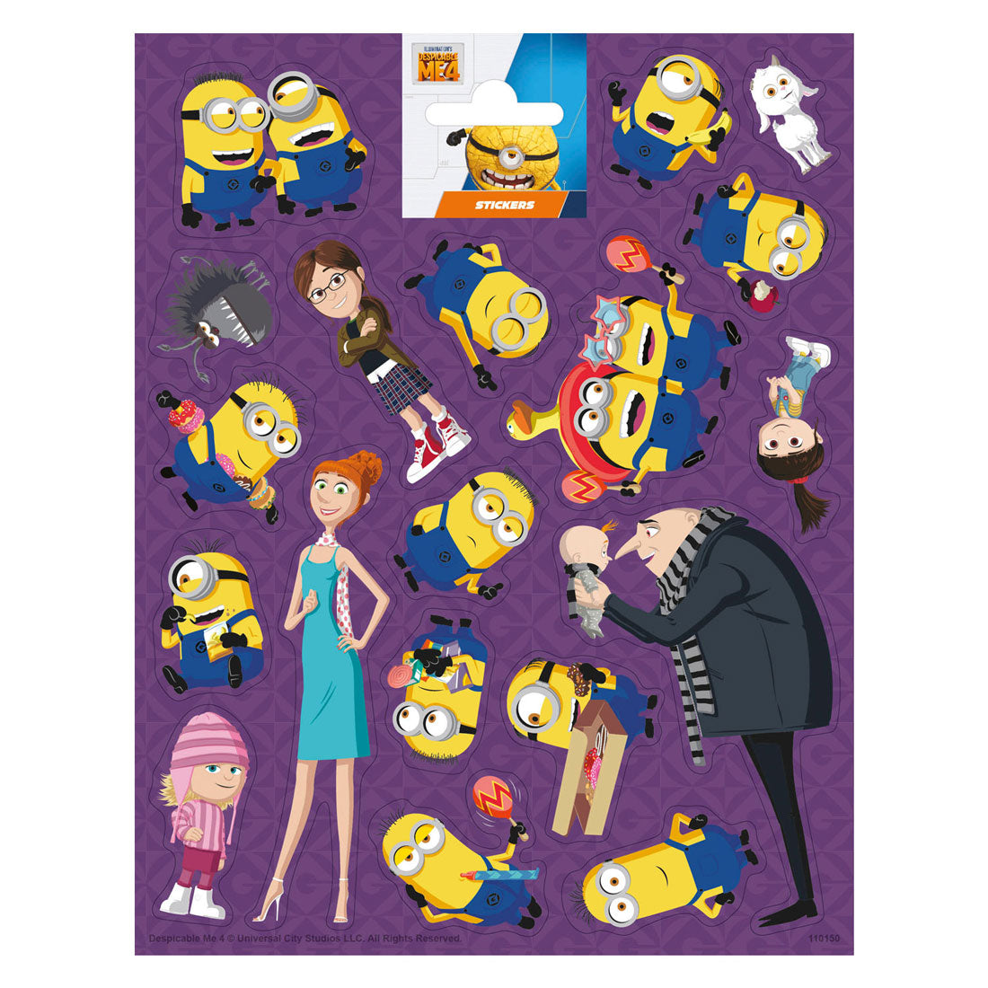 Totum stickervel groot méprisable moi 4