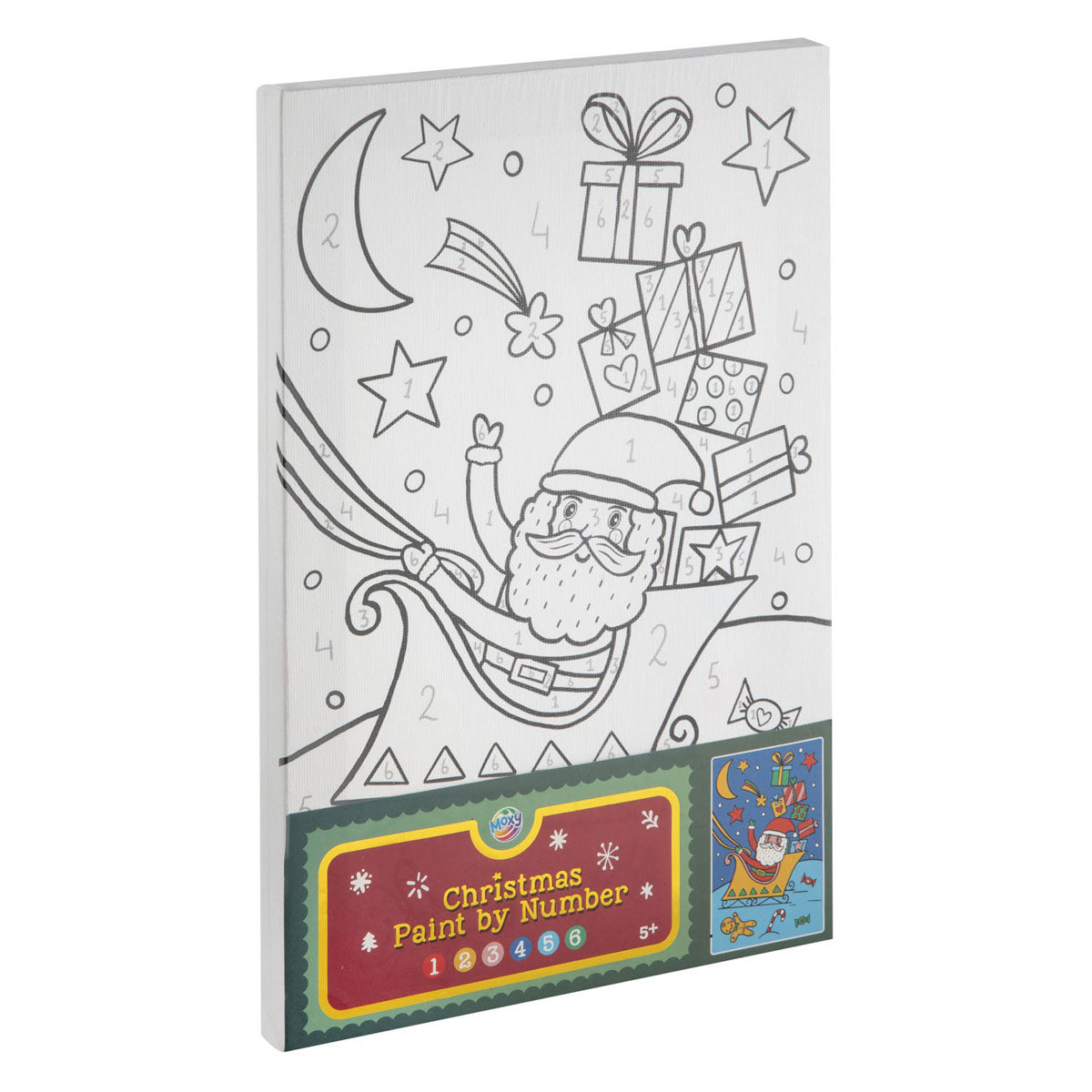 Peinture de groupe d'artisanat créatif par numéro sur toile de Noël - a4