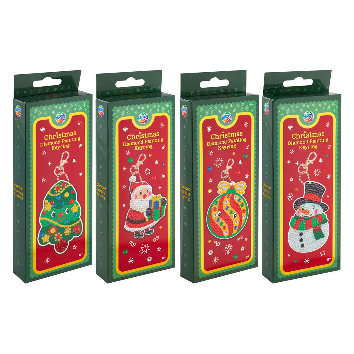 Porte-clés de peinture diamant de groupe d'artisanat créatif, noël