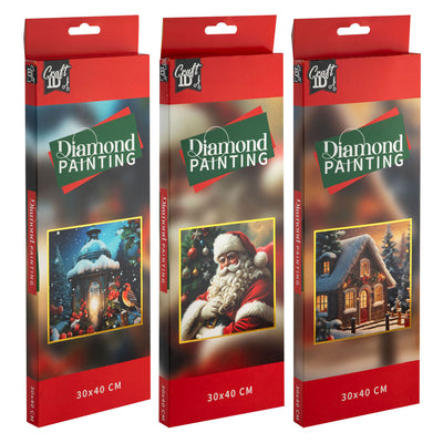 Groupe d'artisanat créatif peinture diamant Noël - 30x40cm