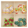Figurines de Noël en résine de groupe d'artisanat créatif dans une boîte en bois - 24 pcs.