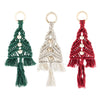 Ensemble de groupe d'artisanat créatif cintres en macramé arbres de Noël - 3 pcs.