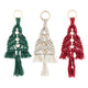 Ensemble de groupe d'artisanat créatif cintres en macramé arbres de Noël - 3 pcs.
