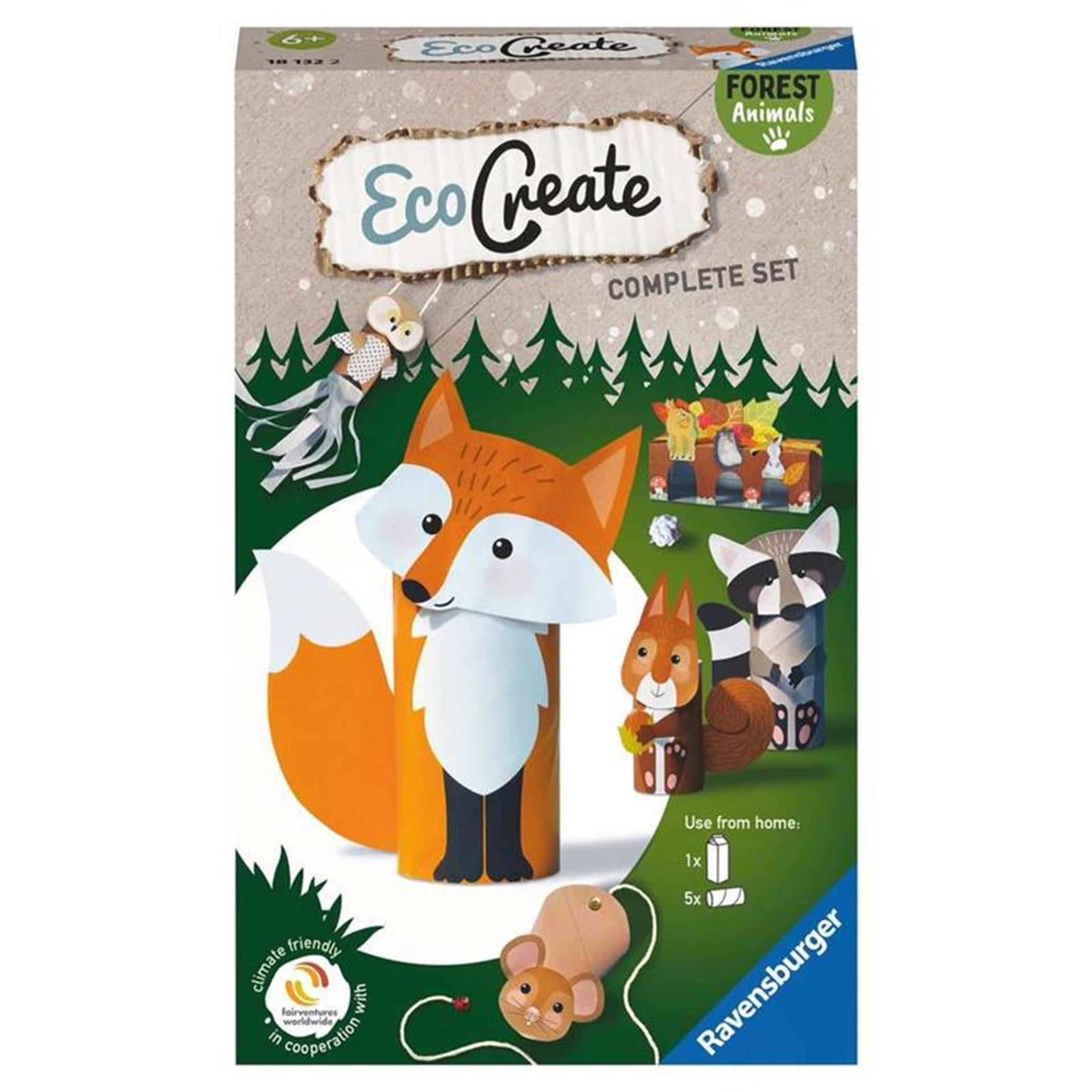 Ravensburger ecocreate mini - animaux de la forêt