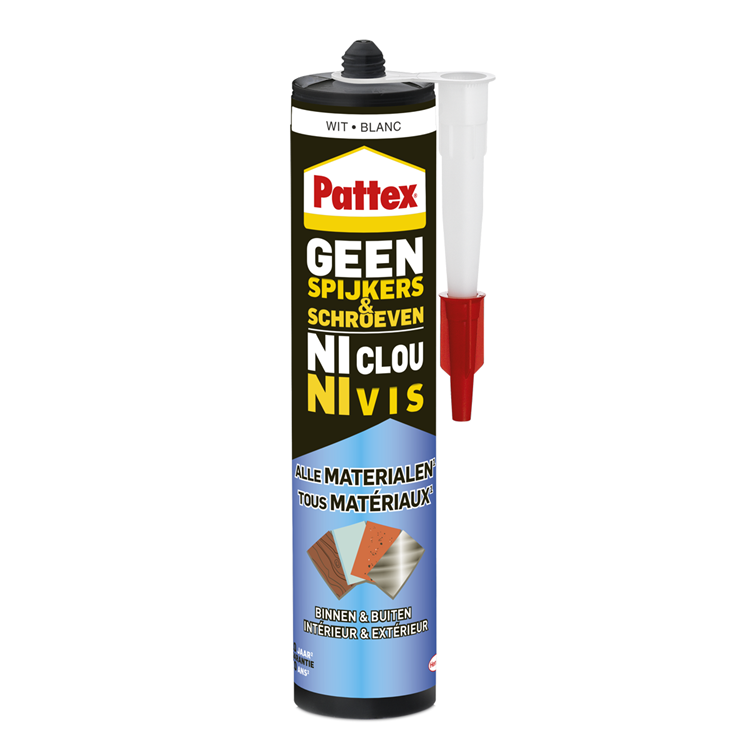 Pattex 1066001 - sans clous ni vis intérieur-extérieur blanc 390g | 12 pièces