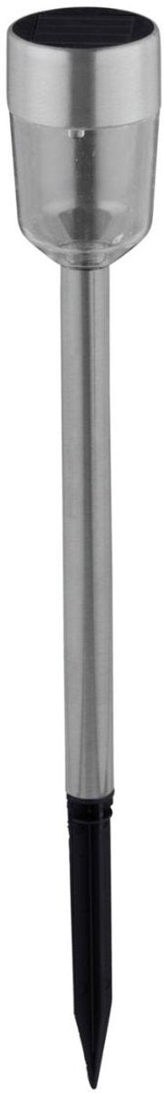 Lampe de jardin solaire Grundig - acier inoxydable - 1 lampe LED - protection contre les éclaboussures IP44 - durée de combustion 6-8 heures - argent