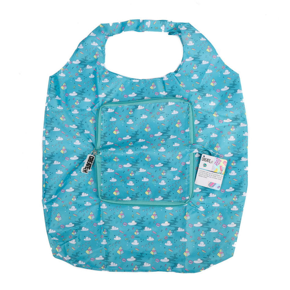 Créez-le! Poptastic pliable Shopper Turquoise