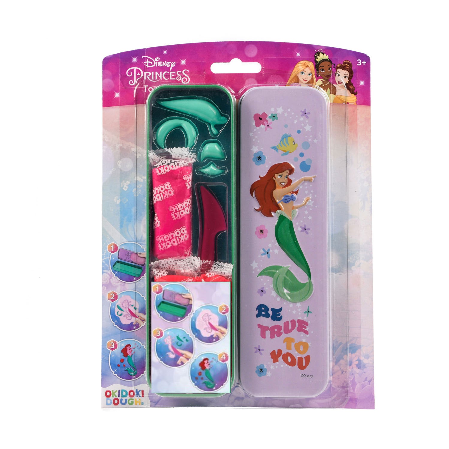 Disney Princess Okidoki Klei stockant l'étain 3D avec accessoires
