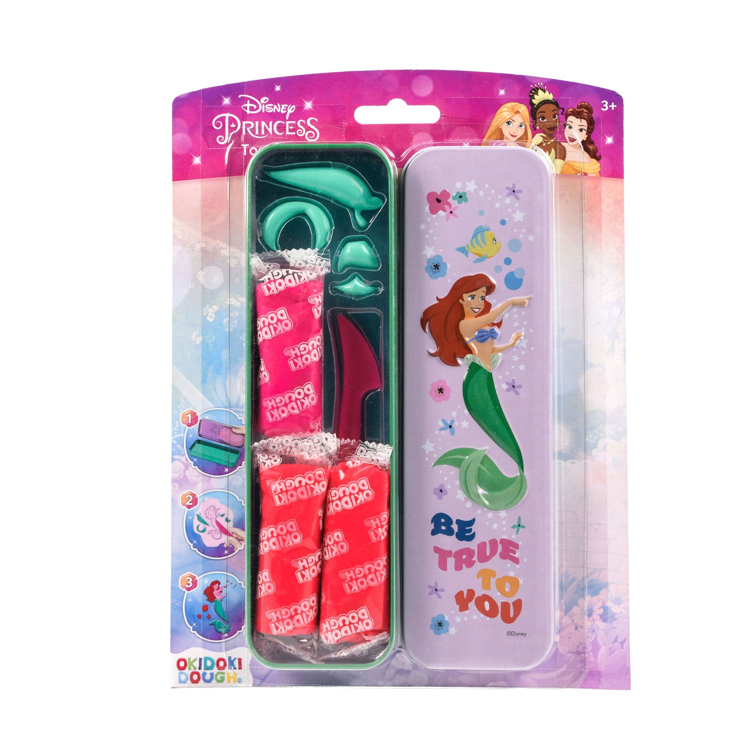 Disney Princess Okidoki Klei stockant l'étain 3D avec accessoires