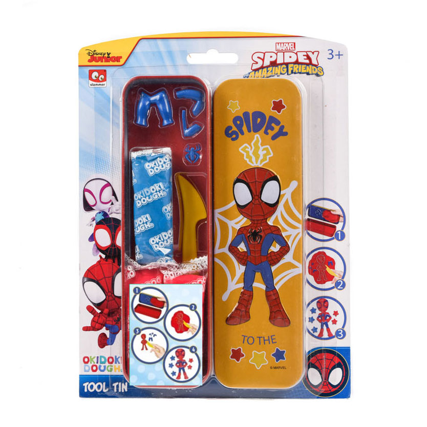 Marvel Spidey Okidoki Klei stockant l'étain 3D avec accessoires