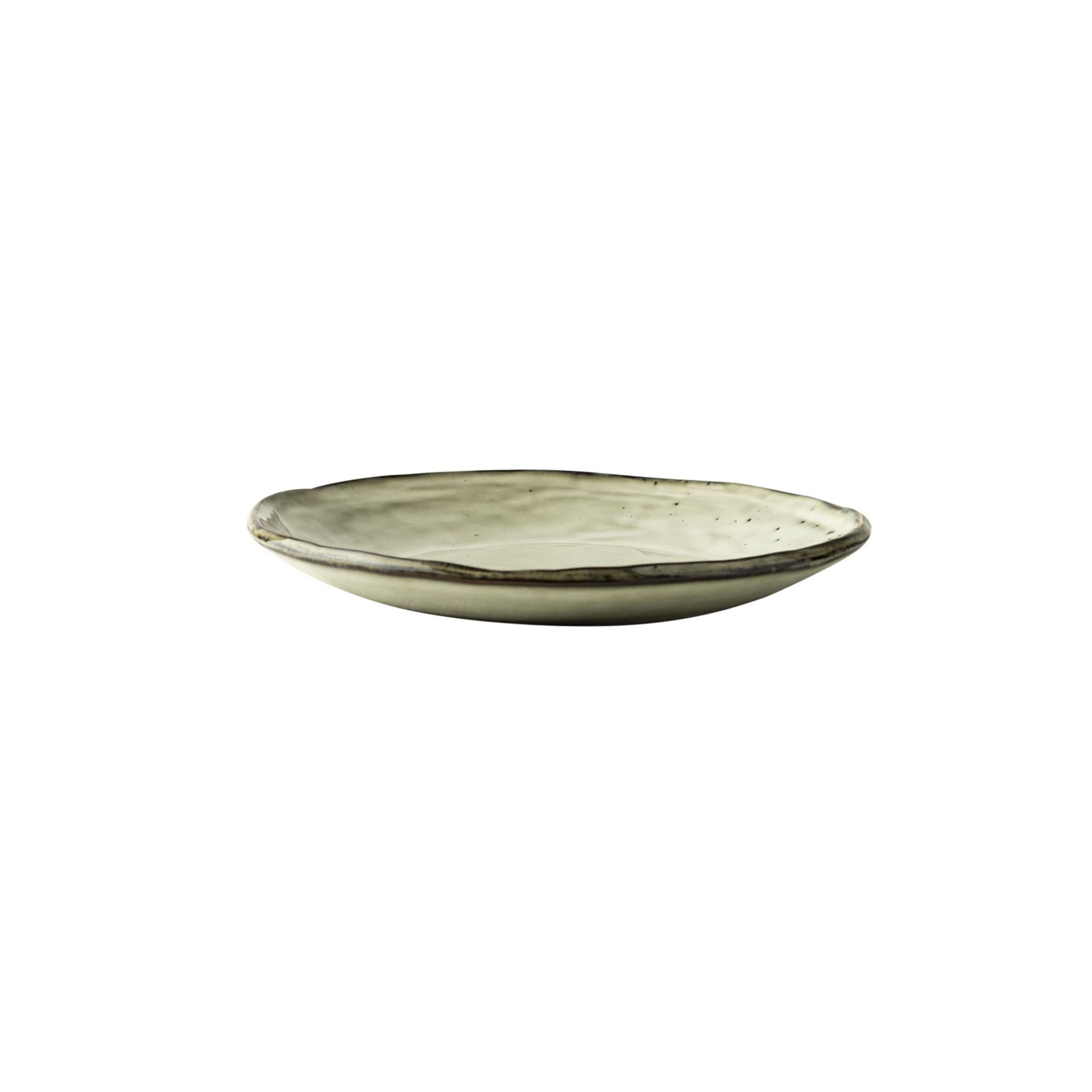 Assiette bio rose hollandaise 17cm crème 4pcs