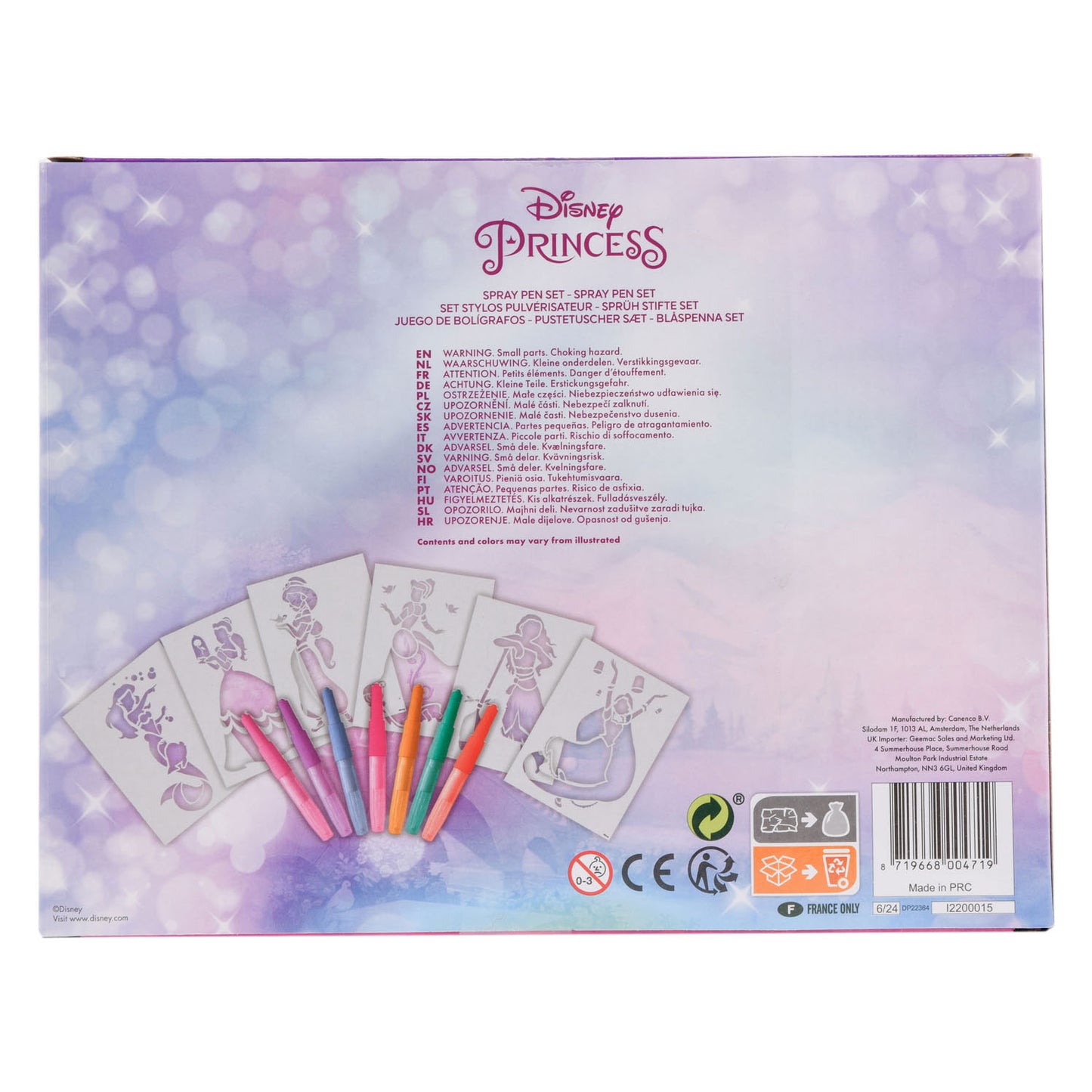 Canenco Disney Princess ensemble de stylos soufflants