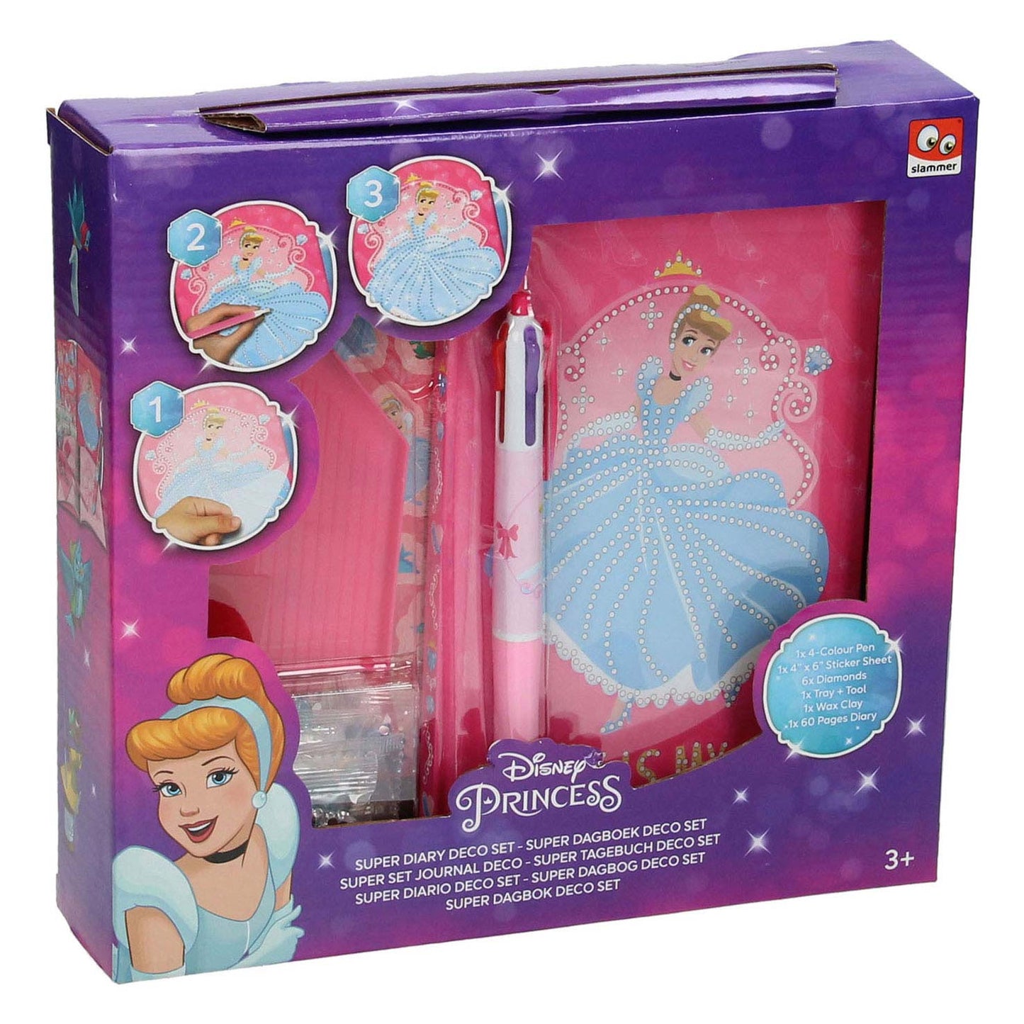 Décorer Disney Princess Diary avec des pierres de fermeture