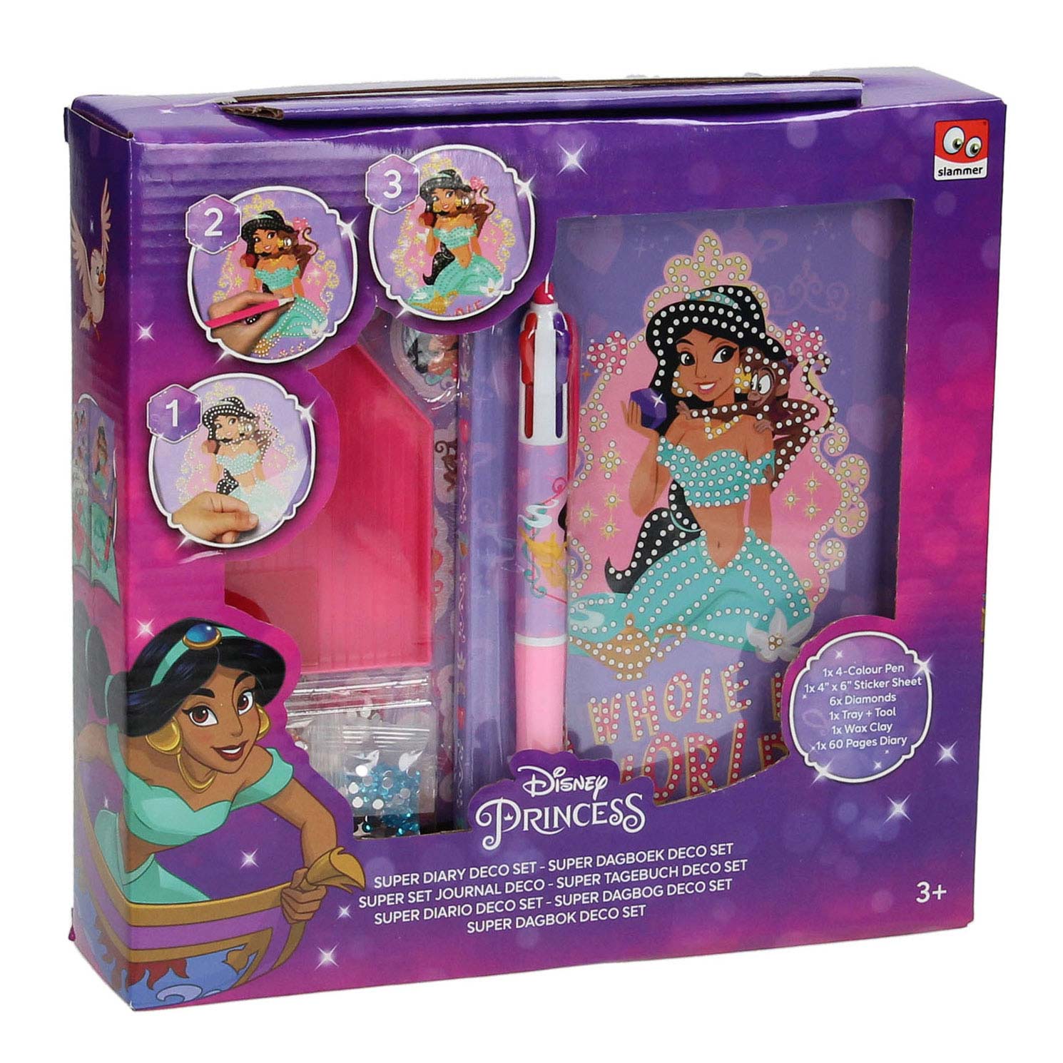 Décorer Disney Princess Diary avec des pierres de fermeture