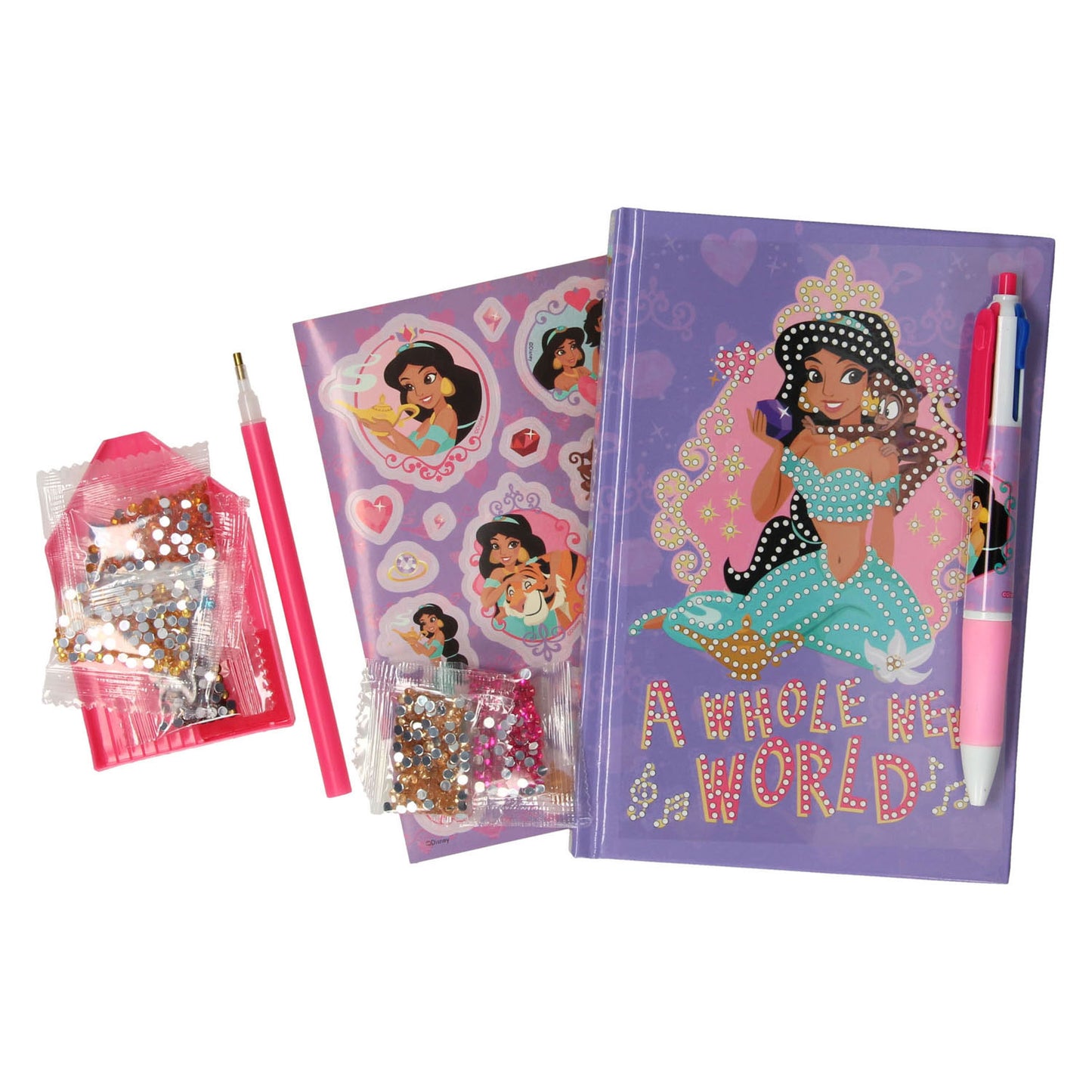 Décorer Disney Princess Diary avec des pierres de fermeture