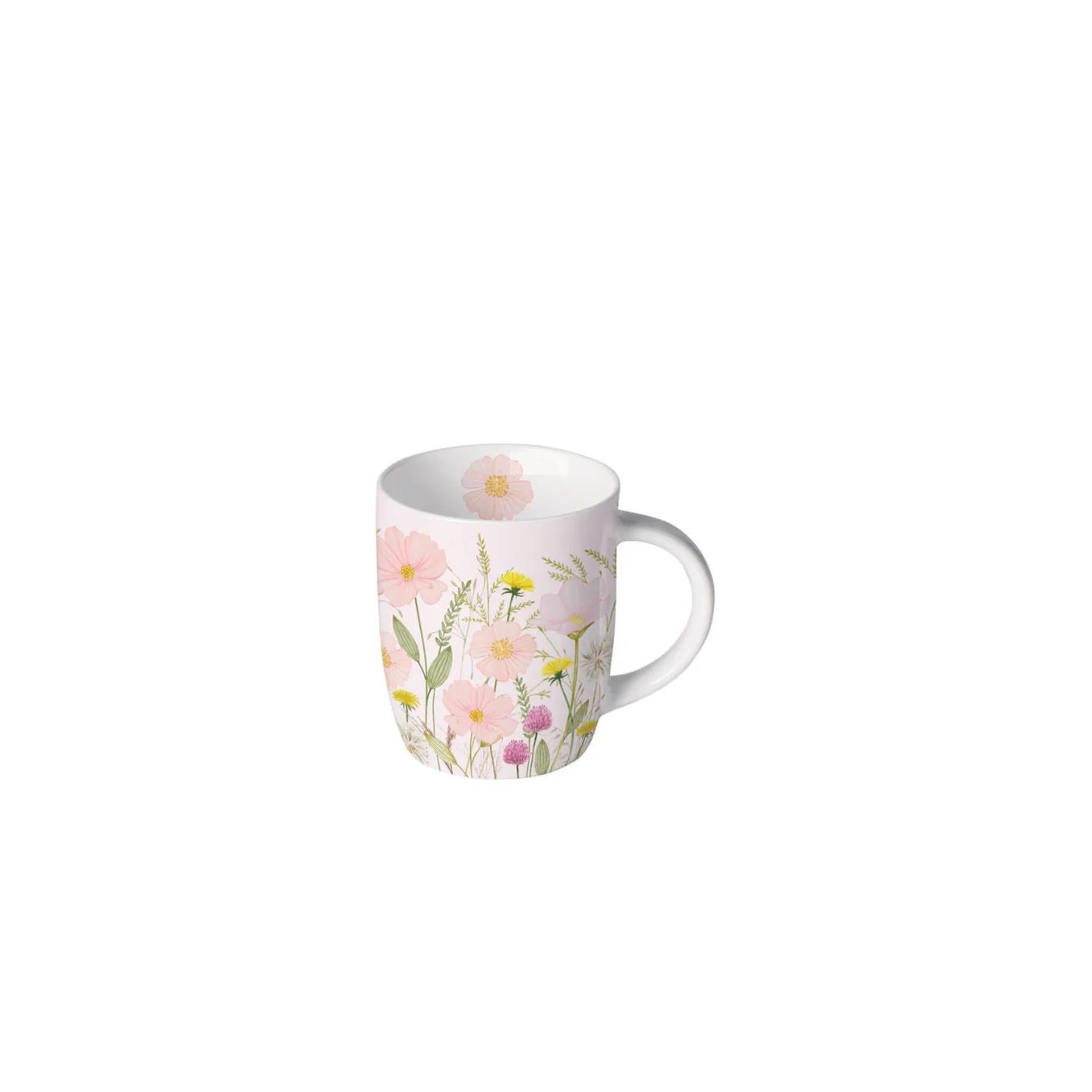 Mug Ambiente 0,2 l fleurs pastel rose