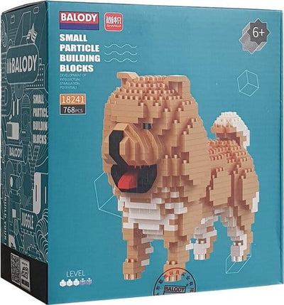 Balody Chow Chow Dog avec nanoblocs mini pierres de construction LEGO 768 parties