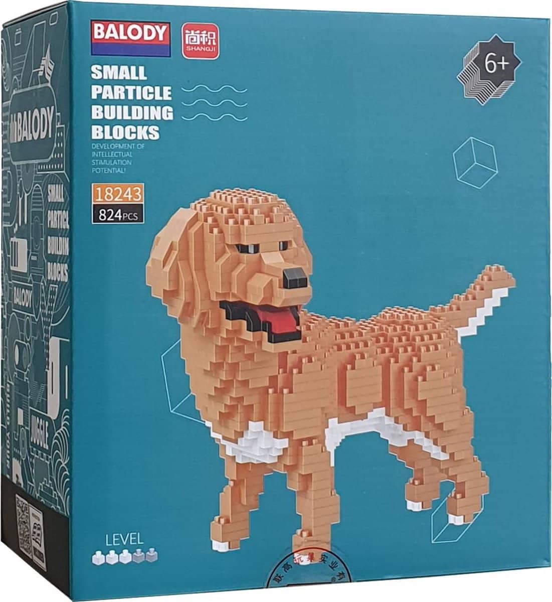 Balody Golden Retriever Dog avec nanoblocks mini les pierres de construction LEGO 824 parties