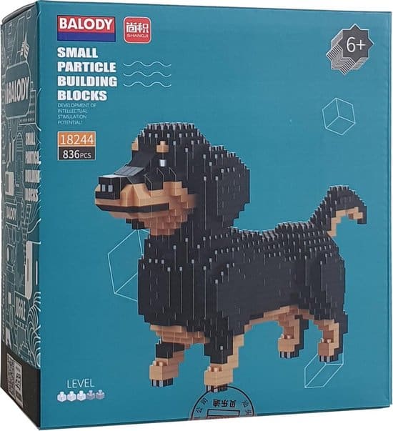 Chien de Balody Deckel avec nanoblocs mini pierres de construction LEGO 836 parties