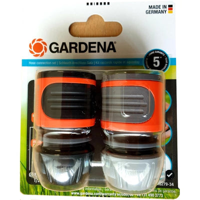 Raccord de tuyau Gardena + arrêt d'eau 1 2 - 5 8
