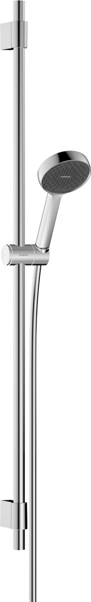 Hansgrohe activatera s - set de douche - économie d'eau ecosmart - commande à bouton de sélection - taille 95 mm - 2 fonctions de pulvérisation - avec barre coulissante varia 105 cm - chrome
