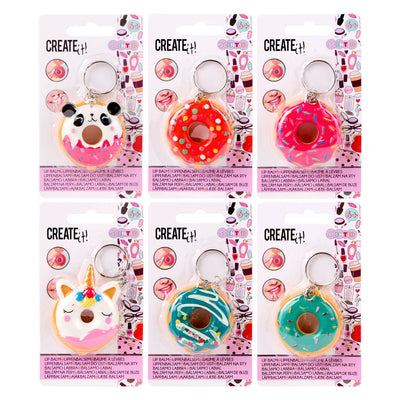 Créez-le ! beignet porte-clés beauté avec baume à lèvres