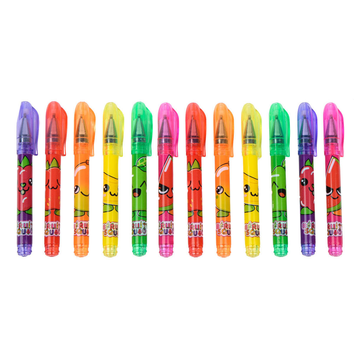 Canenco fruity squad mini stylos gel avec parfum, 12 pcs.