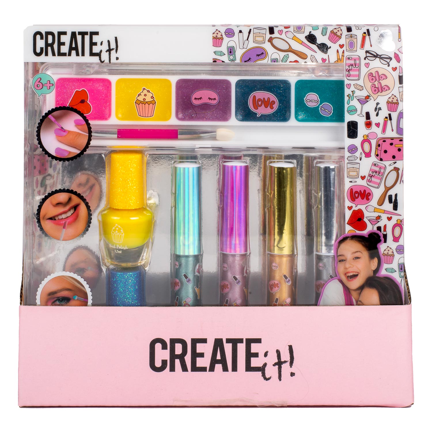 Diagramme de maquillage de beauté canenco métallique