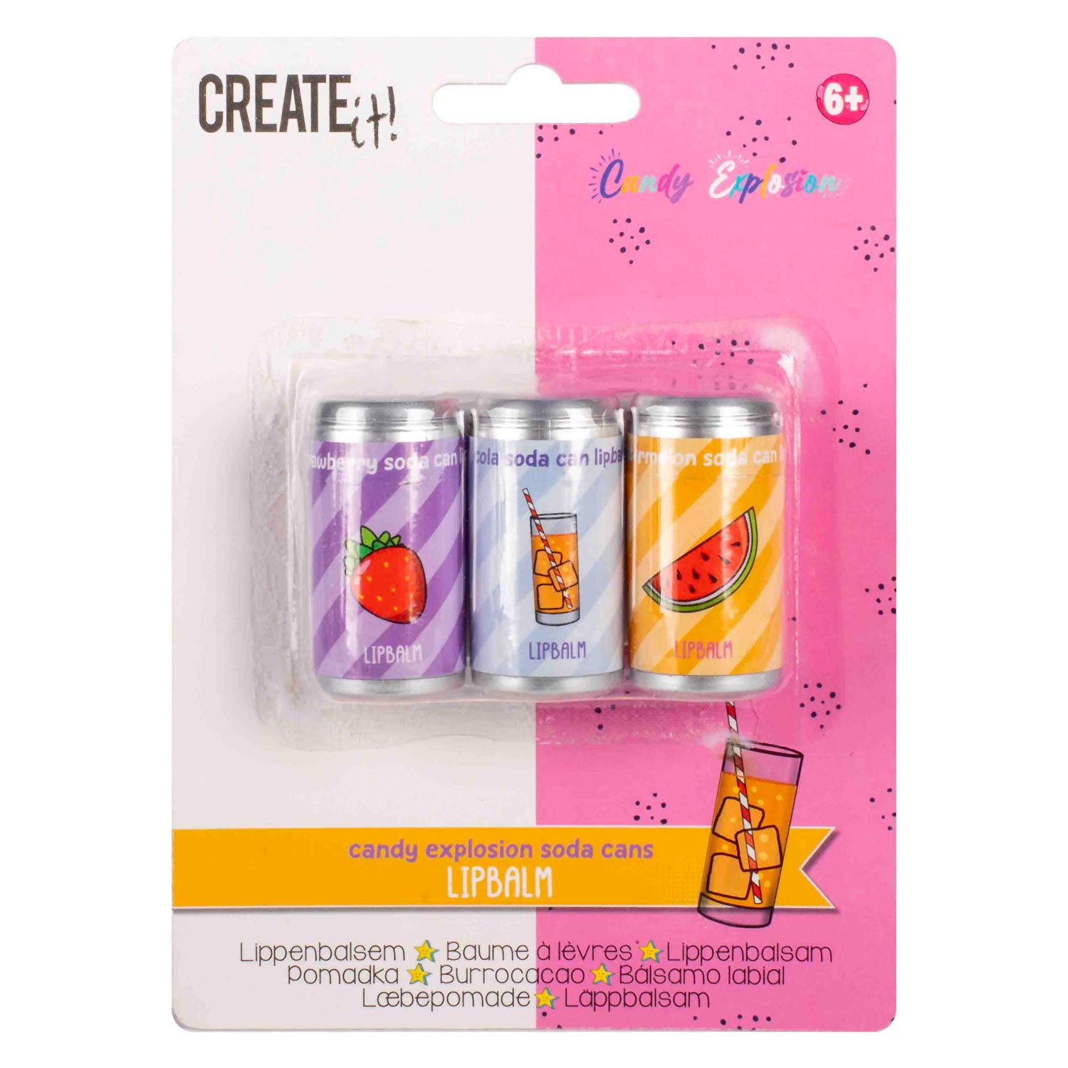 Créez-le ! Baume à lèvres explosion de bonbons, 3 pcs.