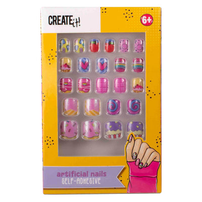 Créez-le! Candy explosion ongles artificiels auto-adhésifs