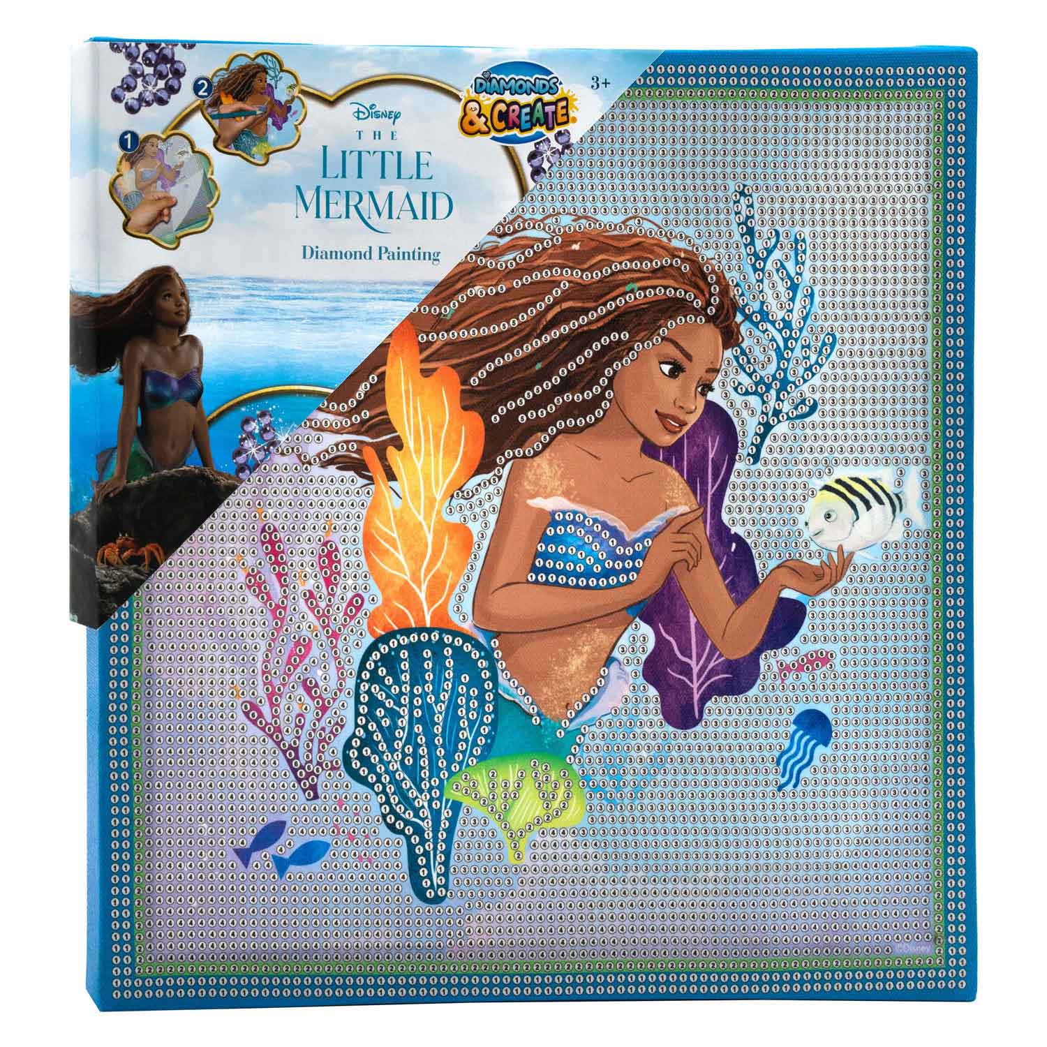 Canenco la petite sirène diamant peinture toile xl