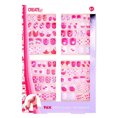 Créez-le ! Ensemble maxi autocollant pour ongles artificiels, 96 pièces