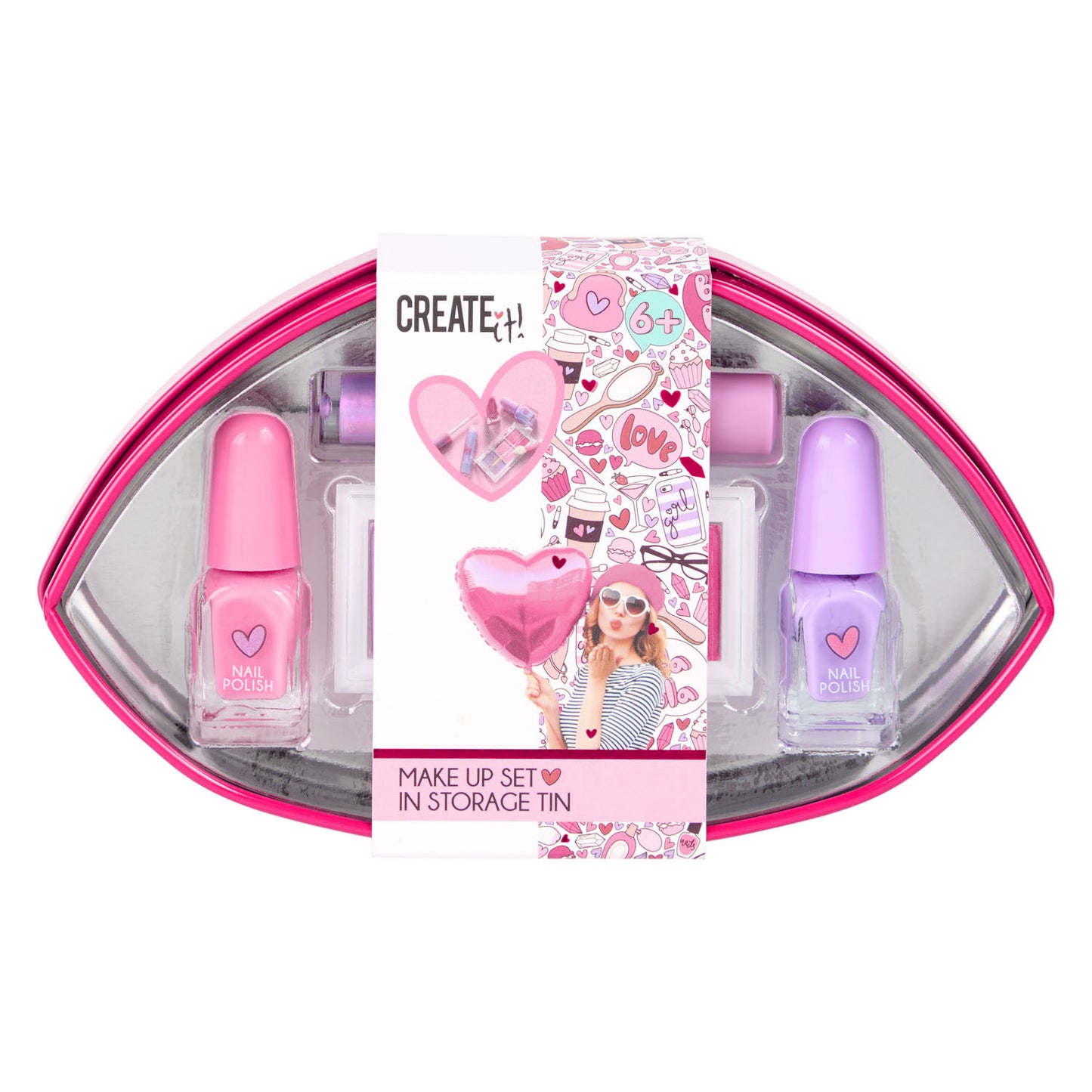Créez-le! Maquillage du cœur réglé en lèvre