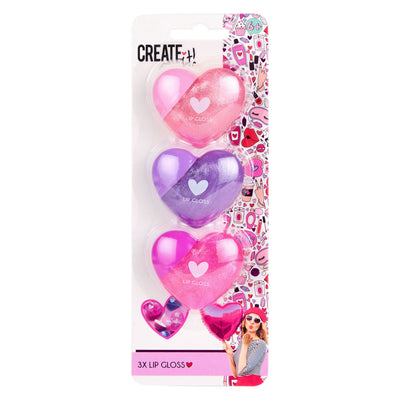 Créez-le ! Baume à lèvres coeur, 3 pcs.