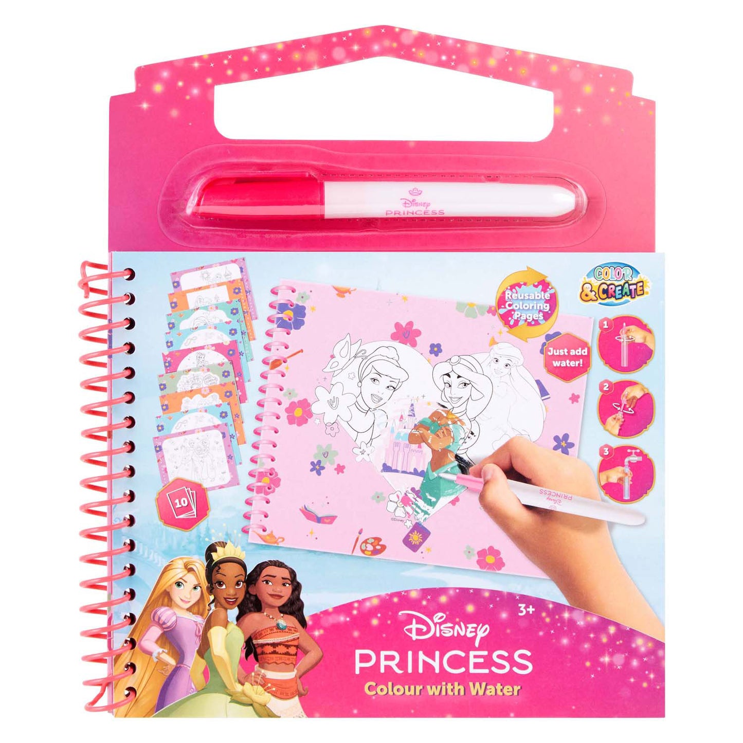 Livre de coloriage à l'eau princesse disney Canenco
