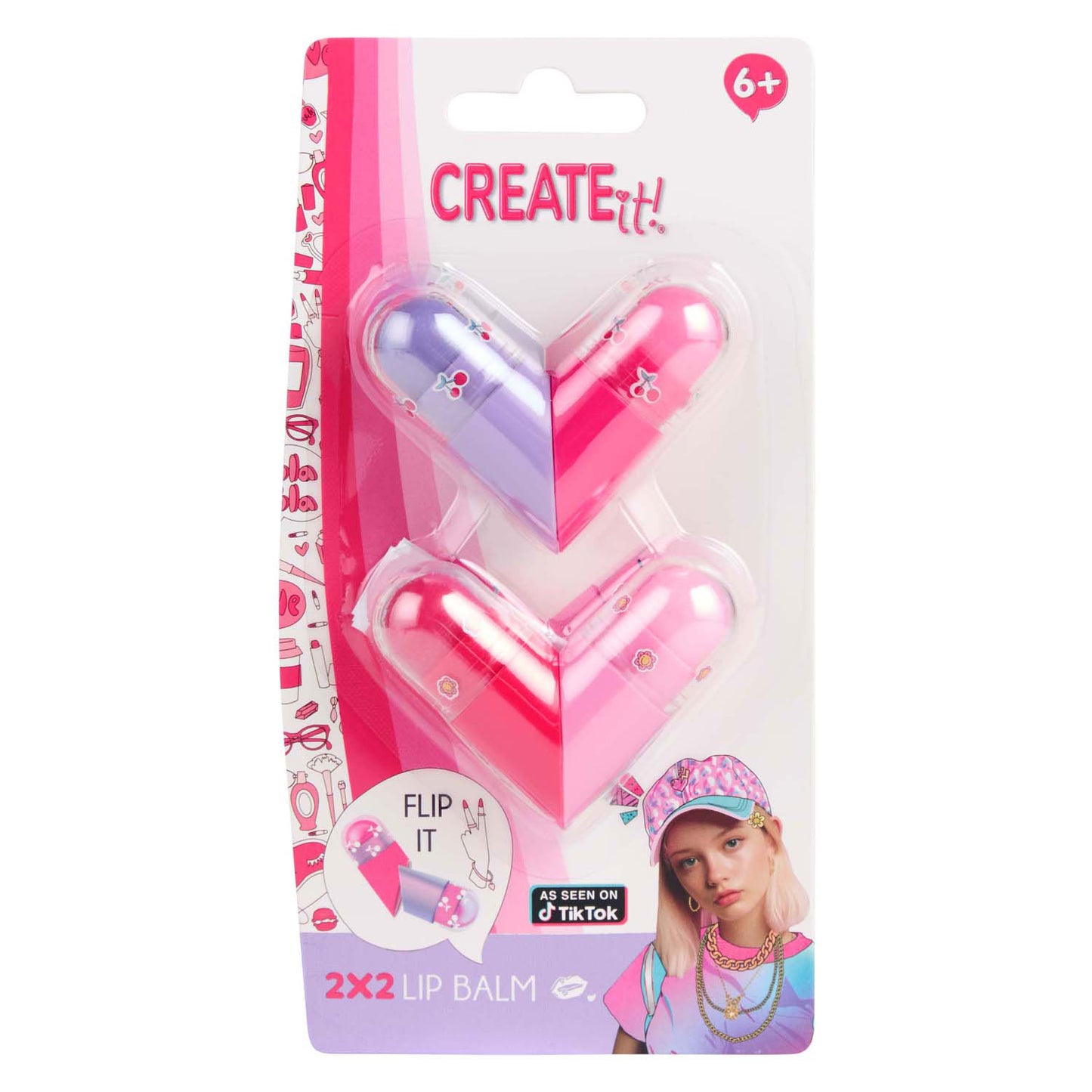 Canenco crée-le ! baume à lèvres beauté flip coeur