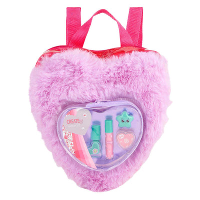 Canenco crée-le ! set de maquillage de beauté dans un sac à dos moelleux love purple