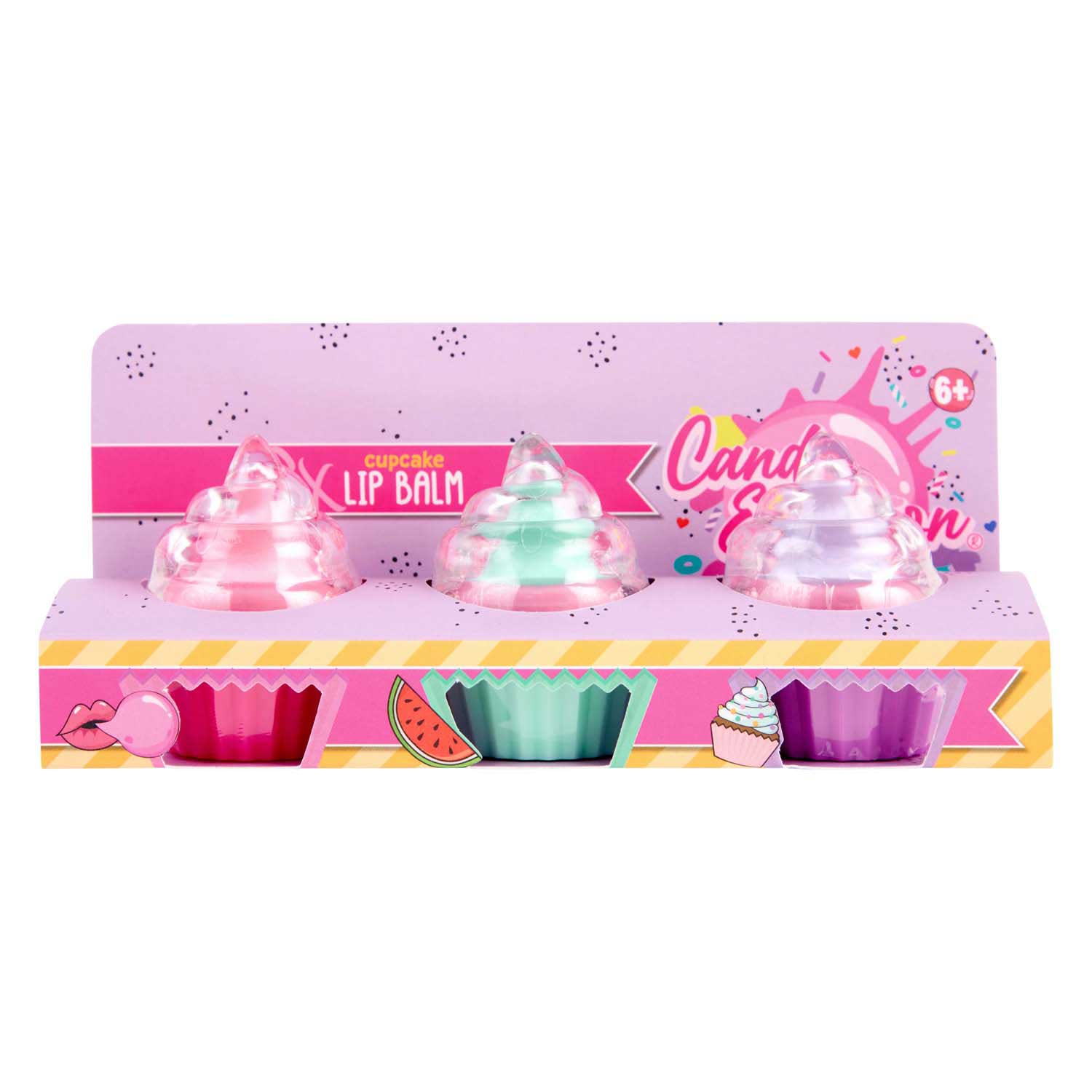 Canenco crée-le ! cupcakes de baume à lèvres d'explosion de bonbons