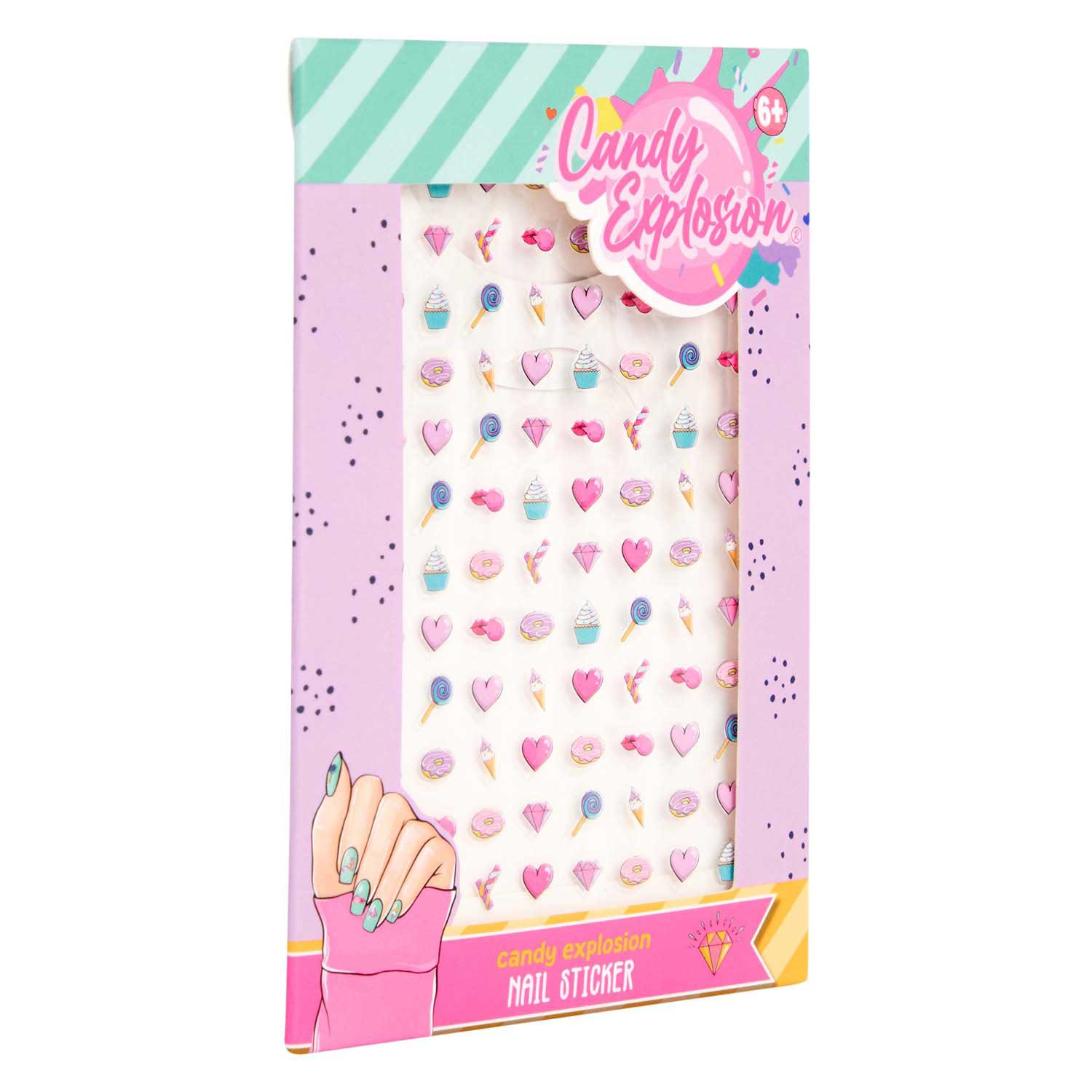 Canenco crée-le ! autocollants pour ongles explosion de bonbons