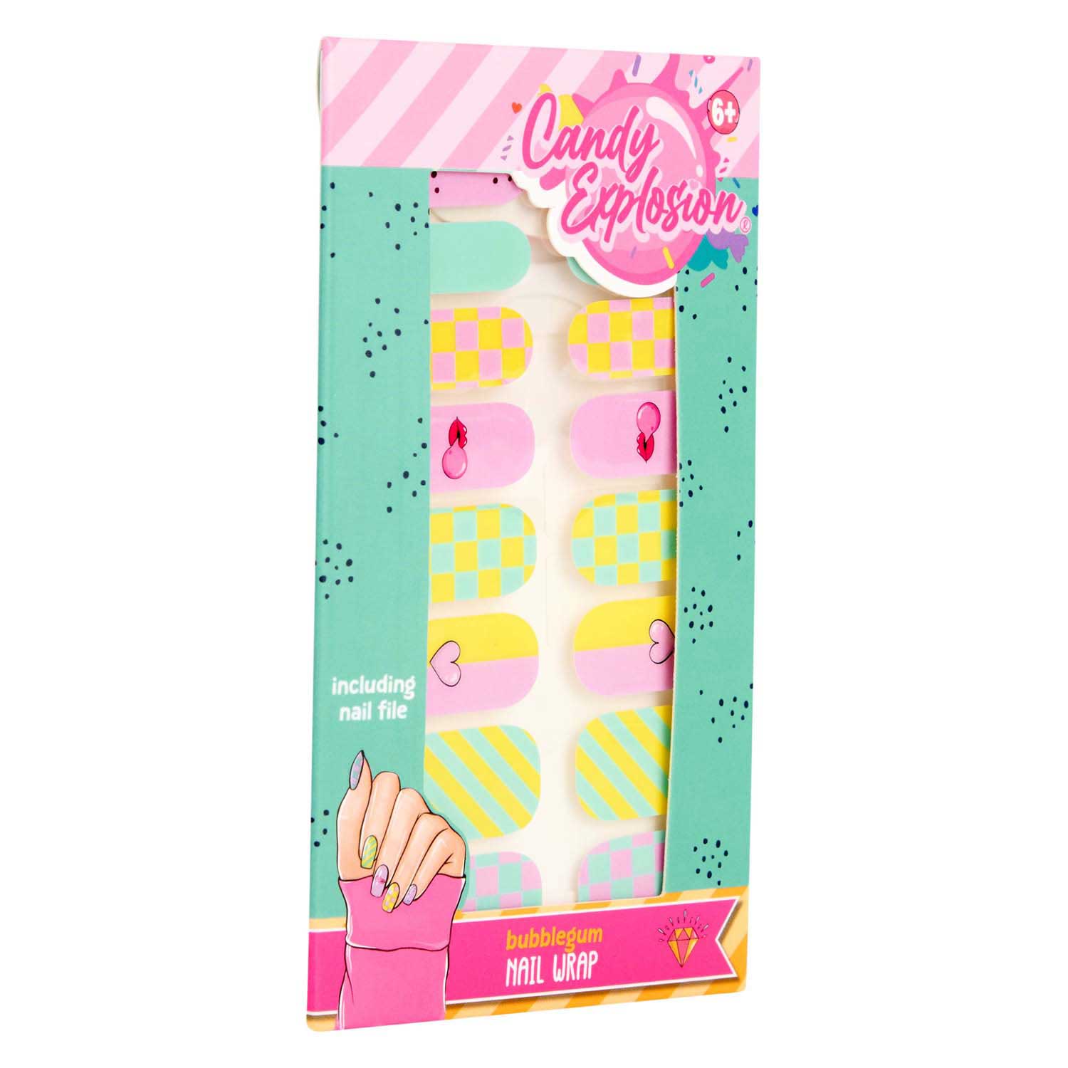 Canenco crée-le ! autocollants pour ongles artificiels explosion de bonbons