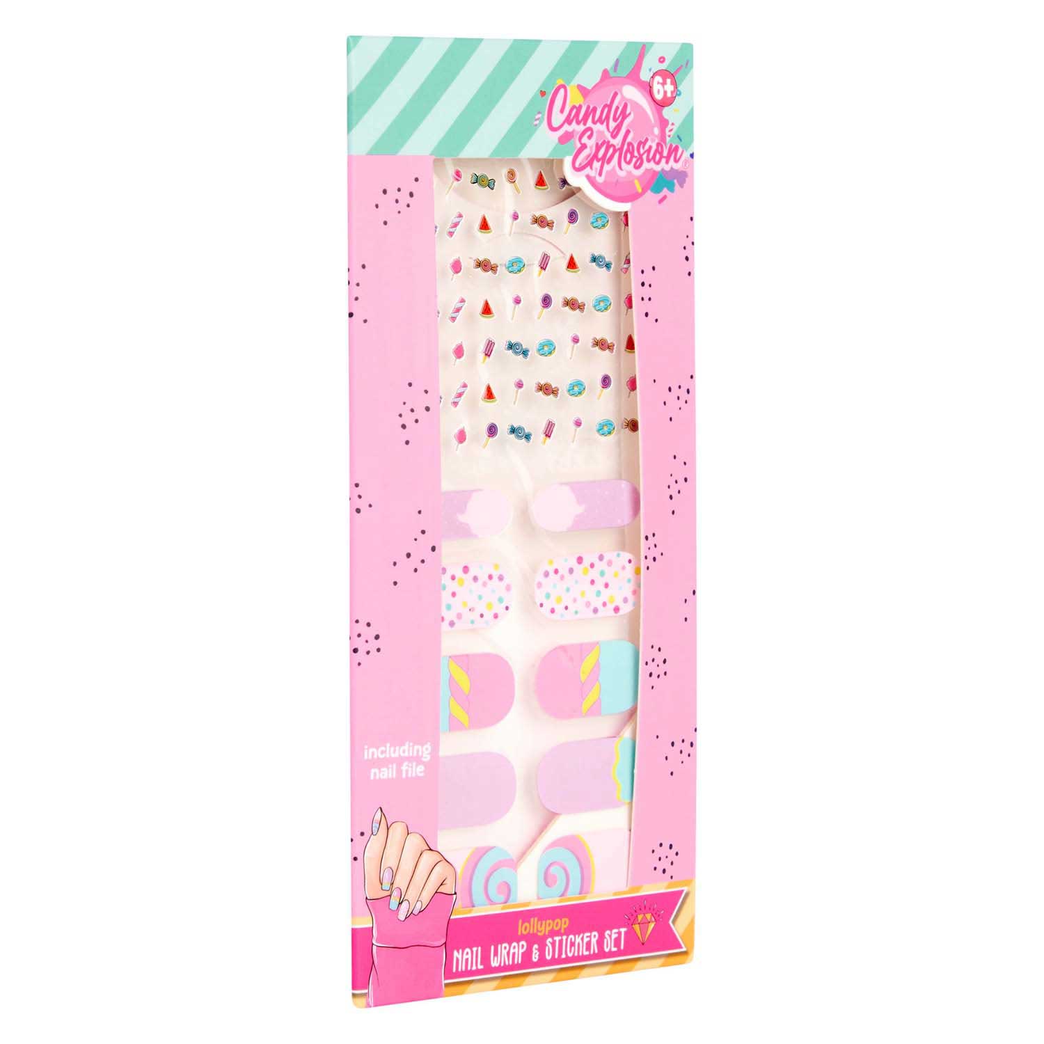 Canenco crée-le ! ensemble de création d'autocollants pour ongles explosion de bonbons