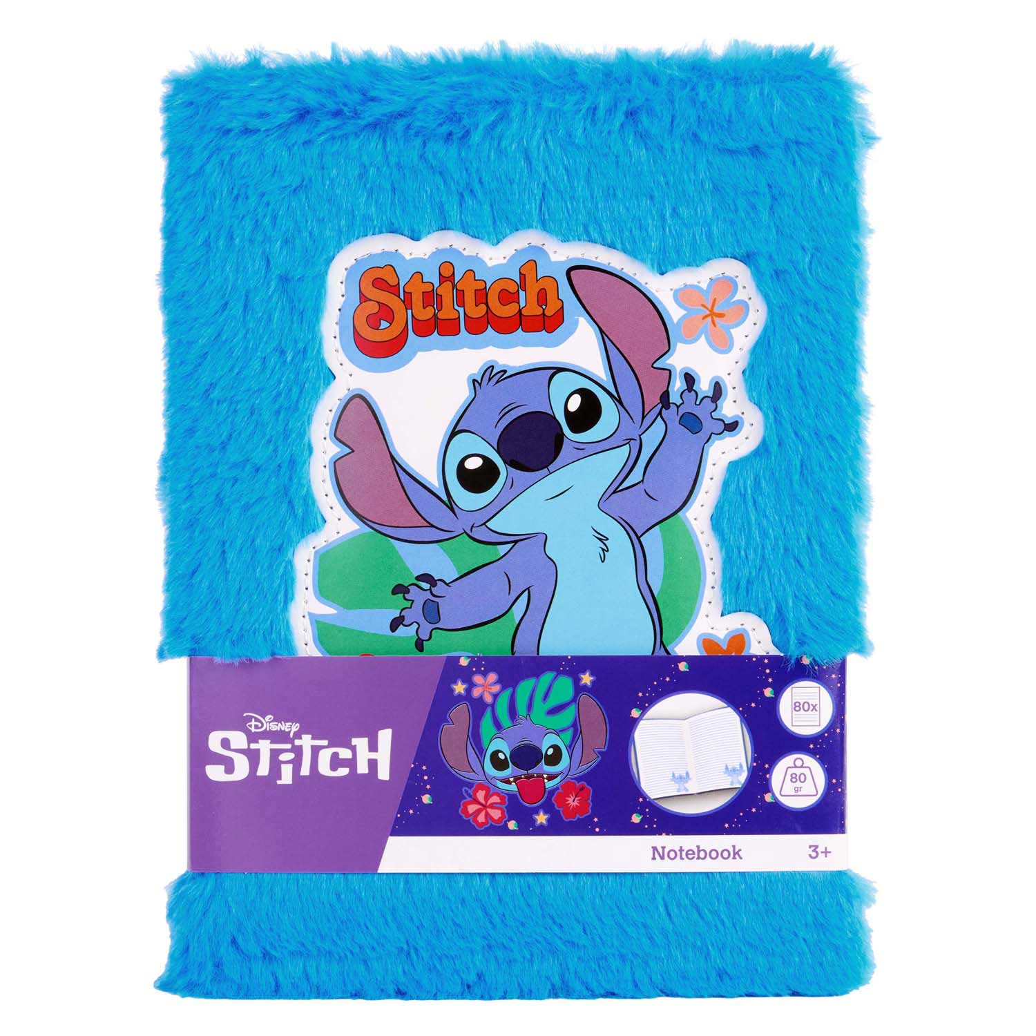 Carnet peluche point Canenco bleu clair