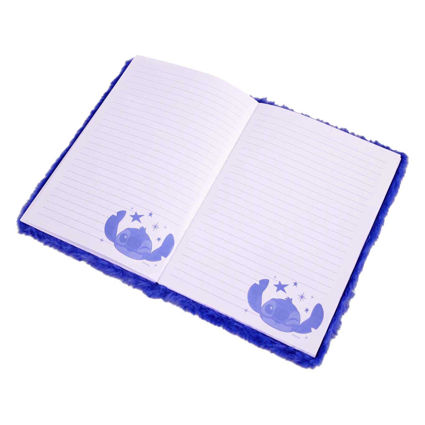 Carnet peluche point Canenco bleu foncé
