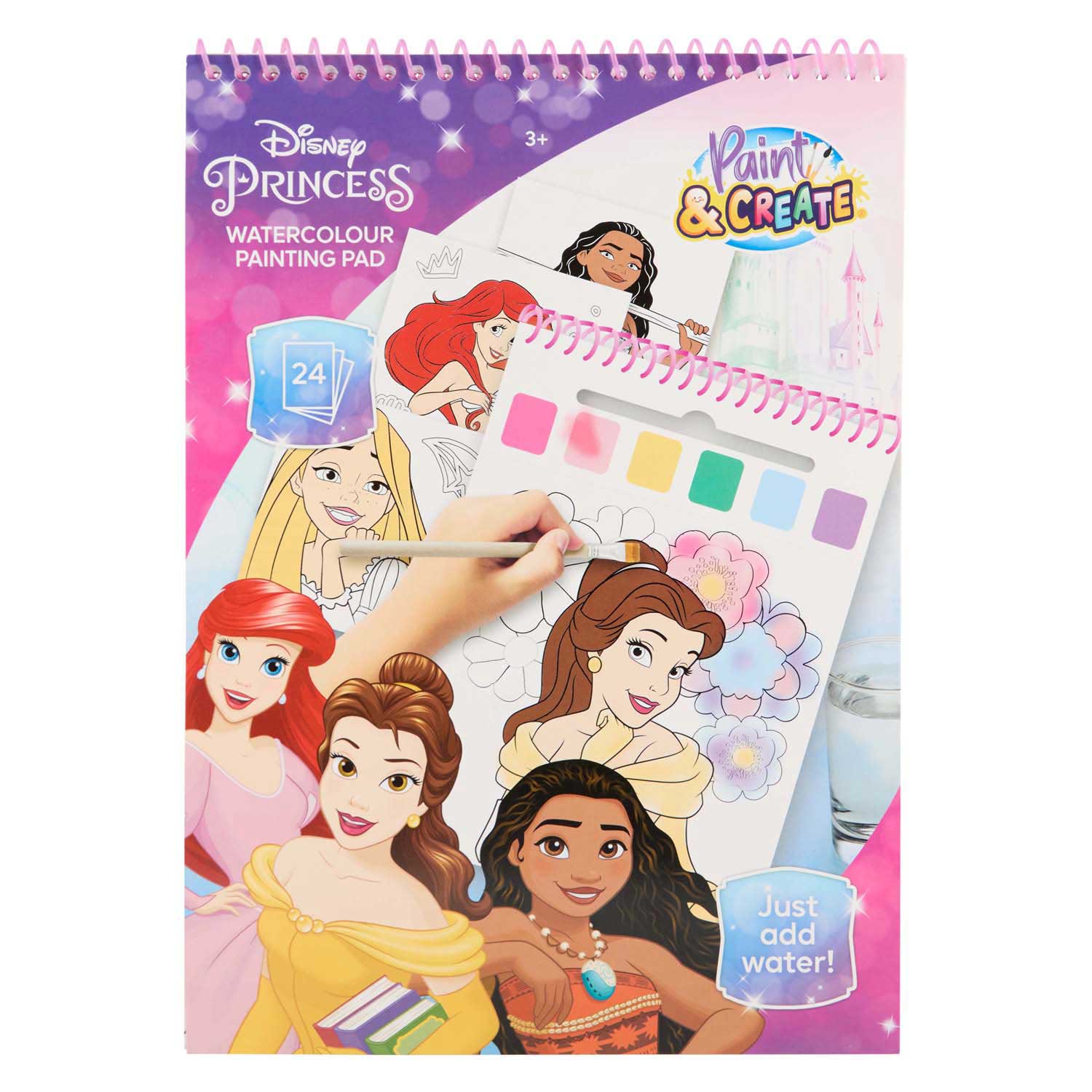 Livre de peinture à l'eau Canenco Disney Princess - incl. brosse