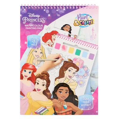 Livre de peinture à l'eau Canenco Disney Princess - incl. brosse