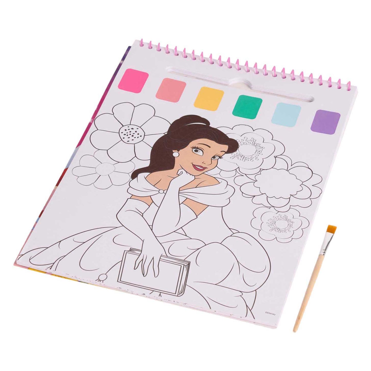 Livre de peinture à l'eau Canenco Disney Princess - incl. brosse
