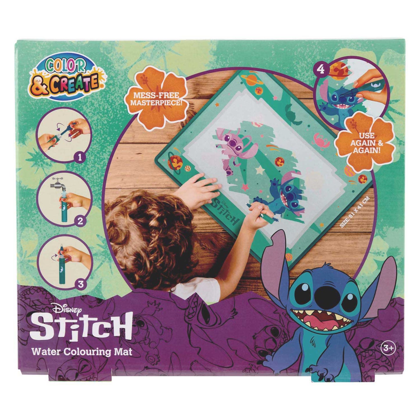 Tapis de jeu aquarelle point Canenco, 51x41cm