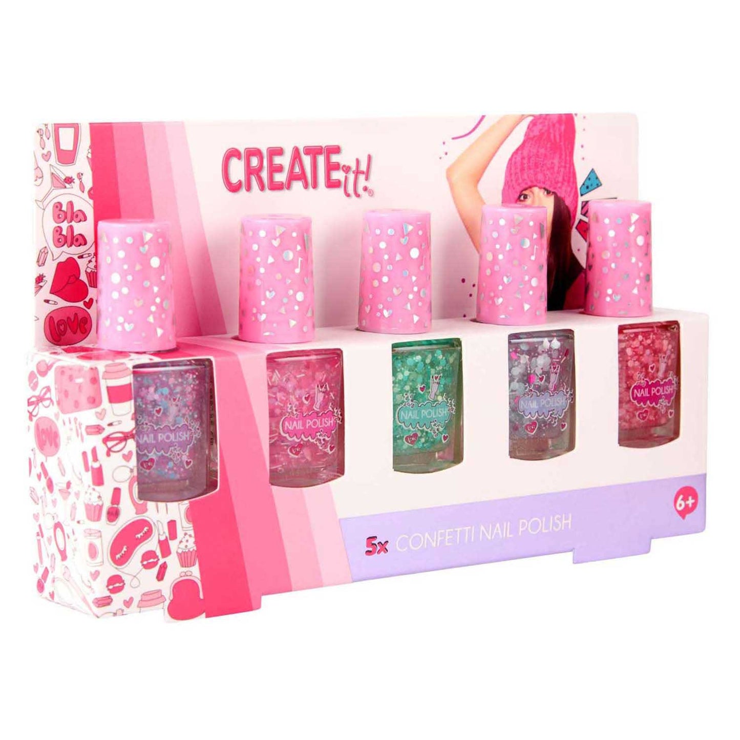 Canenco crée-le ! confettis de vernis à ongles - 5 pcs.