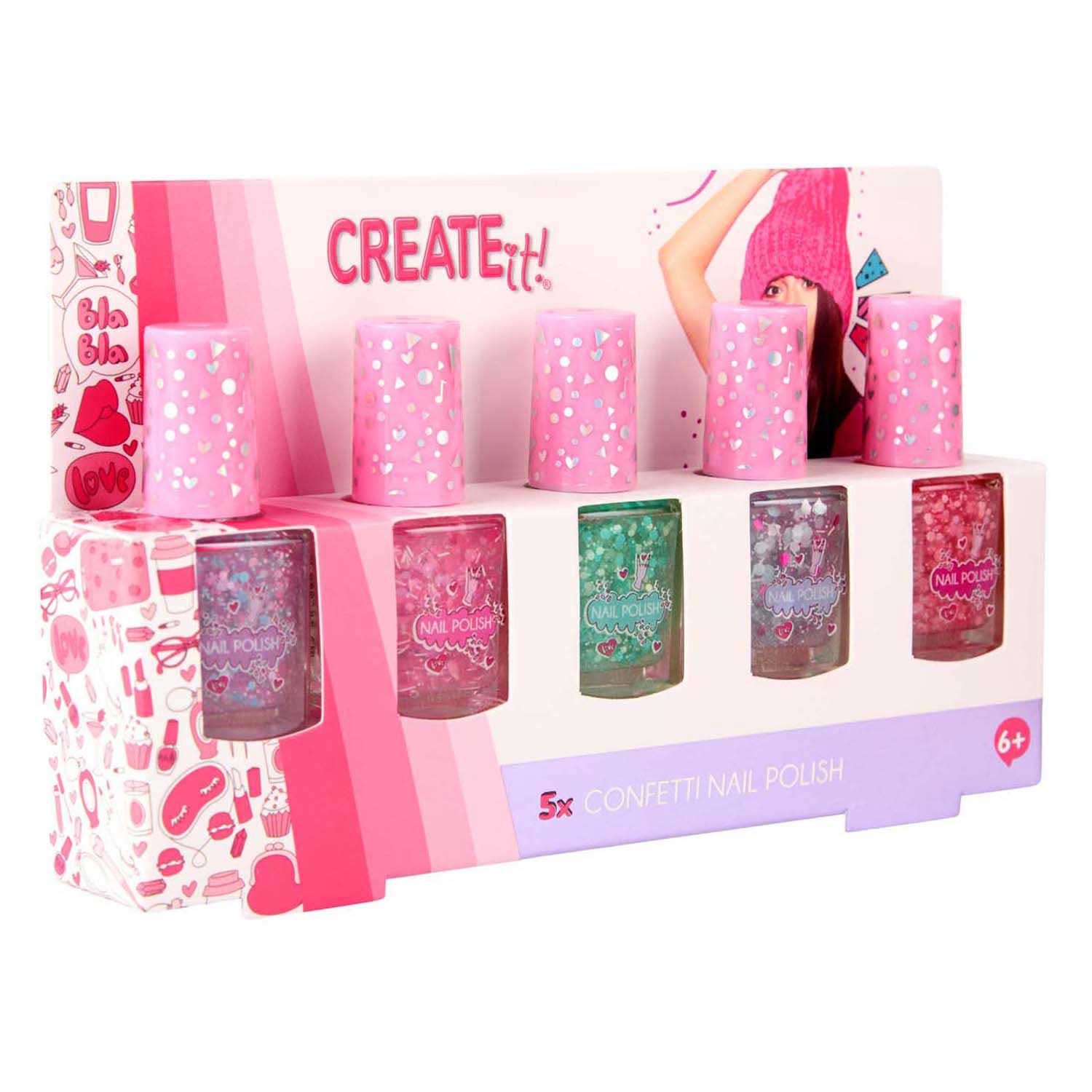 Canenco crée-le ! confettis de vernis à ongles - 5 pcs.